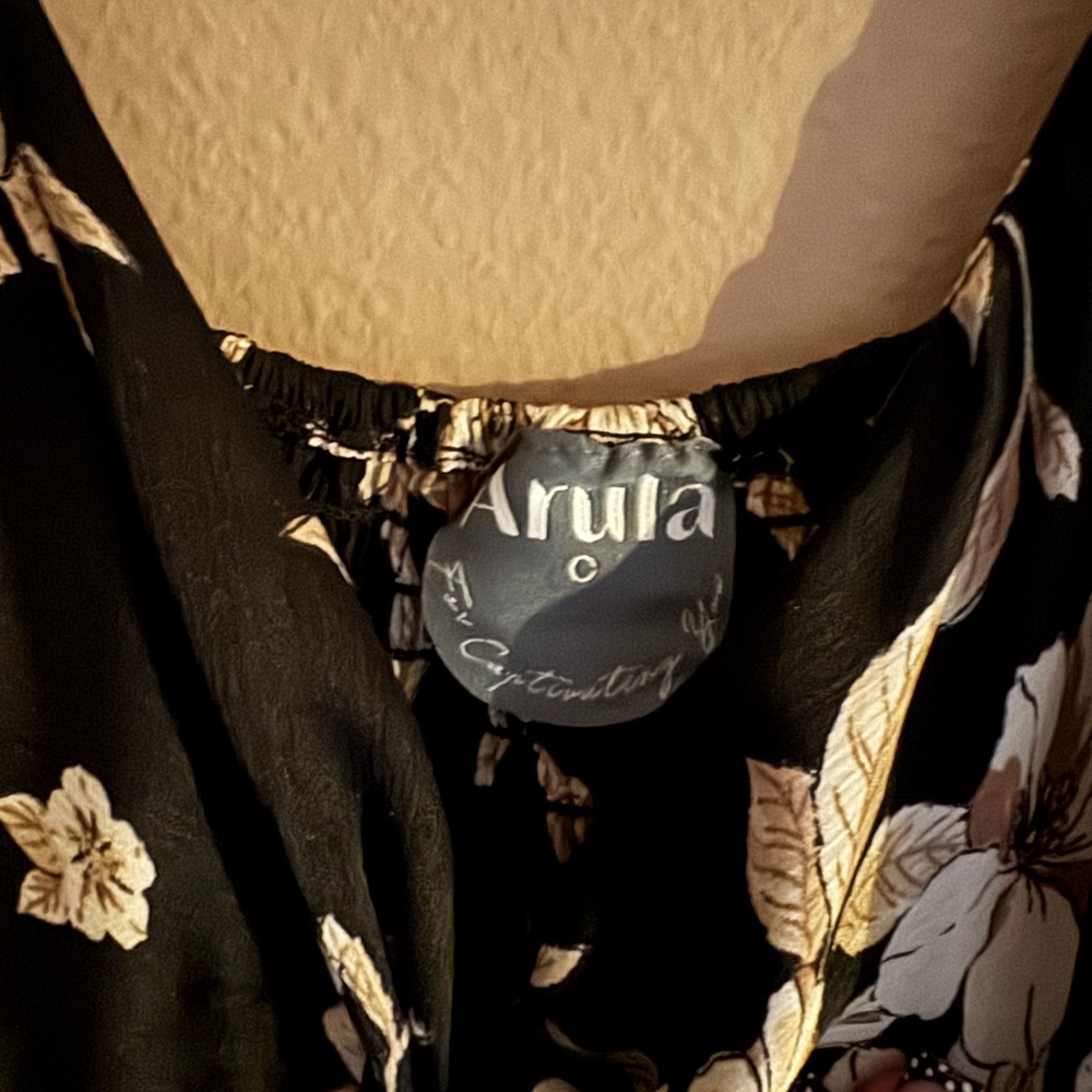 Arula Floral Black and White Women's Dress - Picture 2 of 4